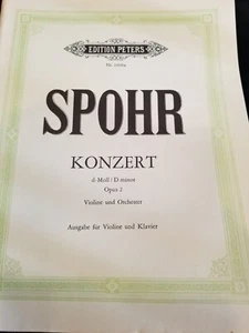 Spohr Konzert d-Moll Opus 2 Violin and Orchestra (Concerto in D Minor) Music - Picture 1 of 4