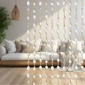 Multi-Pattern Crystal Beaded Curtain Doorway Privacy Hippie Party Wedding Decor - Picture 1 of 43