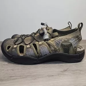 Pre-owned Keen Mens Evo Fit One Type Sandal Dark Olive/ Antique Brown Size 9.5 - Picture 1 of 7