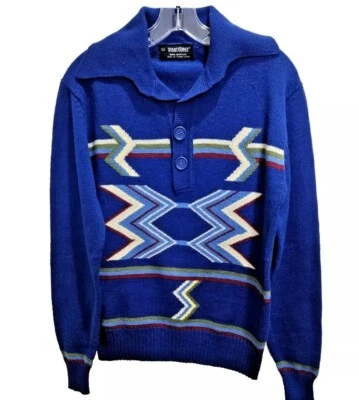 Vintage Retro Puritan Sweater Mens Size S Spread Collar Acrylic Pullover MINT! - Image 1 of 4