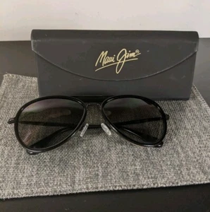Maui Jim Honomanu Aviator Sunglasses MJ-260-02D 57/18-137 Black Frame Japan - Picture 1 of 20