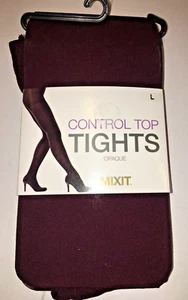 MUJER BORGOÑA CONTROL TOP MEDIAS OPACAS MIXIT MEDIAS DE NYLON TALLA L - Imagen 1 de 3