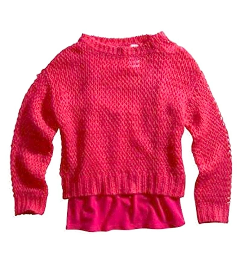 Conjunto de suéter y camiseta sin mangas Guess rosa de dos piezas para niñas pequeñas (4) Foto 1 de 3