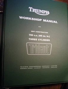 1969-74 Triumph T150, OEM, Factory Brown Wrap, SHOP BINDER with Supplements - Picture 1 of 6