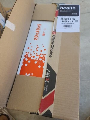 AIRX (2 Pack) HEPA Pleated Furnace Air Filter 20"x20"X5" MERV 13 SENSITIVE LUNGS - Image 1 of 4