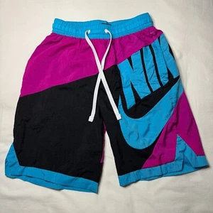 Vintage Swim Trunks Shorts Nike Spell Out Men’s Small Mesh Lined Retro - Picture 1 of 7