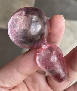 Antique - Vintage Pink Hand Blown Glass Bottle Perfume Cruet Stopper Replacement - Picture 1 of 16