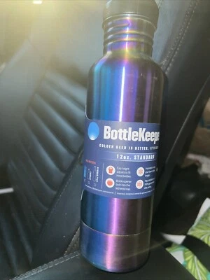 NWT Bottle Keeper Insulated Neo Chrome Rainbow 12oz Padrão Beautiful NEO - Imagem 1 de 4