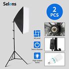 2pcs 150w Photography Studio LED Softbox Lighting Photo Soft Box Light Stand Kit