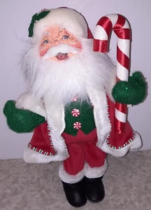Annalee Natale Babbo Natale Peluche Statuina Candy Bastone 2005 - Foto 1 di 5