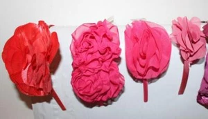 NWT NEW Gap Kids Girl's Choice of 4 Flower Hair Bands Headbands Pinks Coral - Picture 1 of 5
