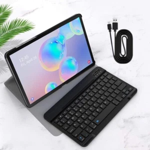 For T-Mobile Samsung Galaxy Tab S6 10.5 SM-T860 Bluetooth Keyboard PU Cover Case - Picture 1 of 1
