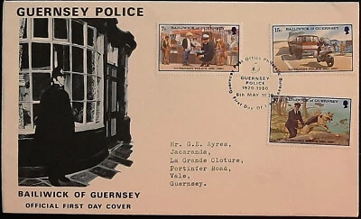 (GGY-214)GUERNSEY 1980 Guernsey Police 1920-1980 ADDRESSED - Image 1 of 3