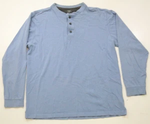Medium St. John's Bay Blue Cotton Man's Crewneck Long Sleeve Tee T-Shirt Top W35 - Picture 1 of 4
