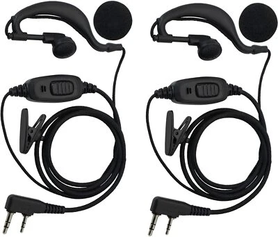 Earpiece Earhook Headset with Mic for UV-5R 888S Retevis H-777 Quansheng UV-K5 - Image 1 of 4