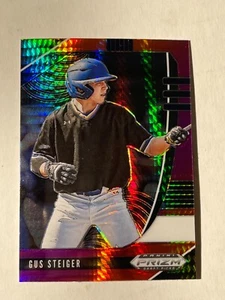 Tarjeta de béisbol 2020 Panini Prizm Draft Picks GUS STEIGER Hyper roja y púrpura - Imagen 1 de 1