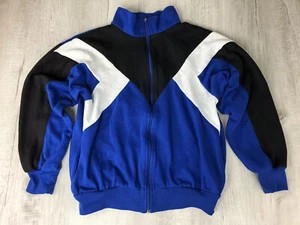 Vintage MacGregor Sweat Suit Jacket Blue Gry Blk 90s Zip Sweatshirt Mens Size M - Picture 1 of 12