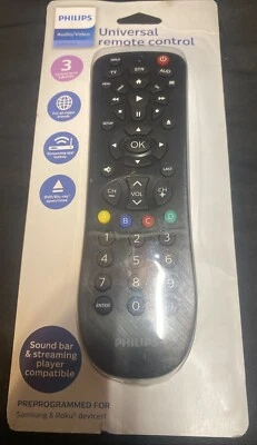PHILIPS Universal Remote Control, Audio/Video 3 device Black SRP9232D/27 - Image 1 of 4