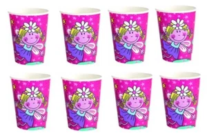 X 16 GIRLS PINK FAIRY PAPER CUPS - BIRTHDAY PARTY - TEA PARTY PICNIC TABLEWARE  - Picture 1 of 1