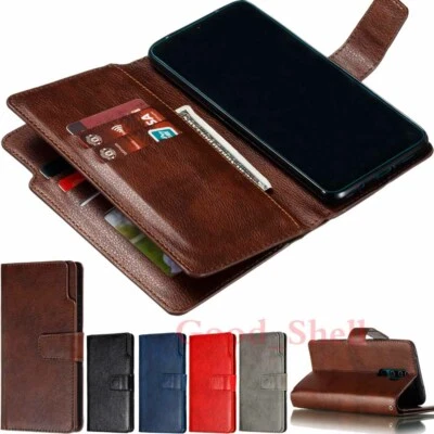 For Xiaomi Redmi Note 9 8 Pro 9s 9A Wallet Card Holder Flip Leather Case Cover - Image 1 of 4