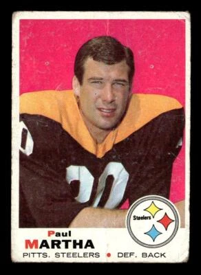 1969 Topps #224 Paul Martha Pittsburgh Steelers - Image 1 of 2