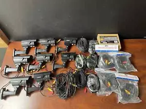 Lot of 8 Defender 21006 Wired Night Vision Security Cameras Only + Cables No DVR - Picture 1 of 11