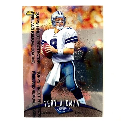 Troy Aikman 1998 Topps Finest Card #220 NFL HOF Dallas Cowboys - Image 1 of 2