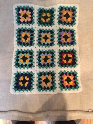 Small Crochet Afghan Baby Blanket Or Lap Blanket - Image 1 of 4