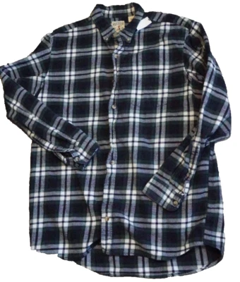 Camisa de franela marca Red Head para hombre XLT azul verde a cuadros manga larga botón algodón Foto 1 de 3