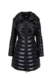 Authentic Moncler Faucon Giubbotto Black Long Quilted Down Jacket Size 1 - Picture 1 of 17