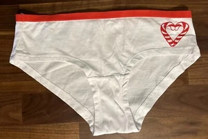 Vintage Panties So Intimates White Cotton Hipster Size M Candy Canes - Picture 1 of 4