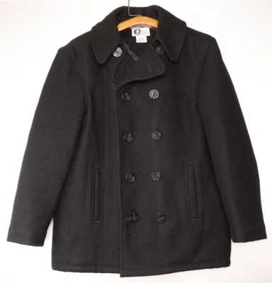 Abrigo de lana Arizona de doble botonadura para hombre M forro acolchado negro relleno de poliéster Foto 1 de 4