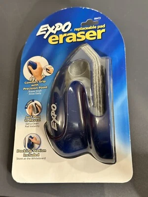Expo 干擦精密尖橡皮擦带可更换垫,毛毡未开封 — 第 1/4 张图片