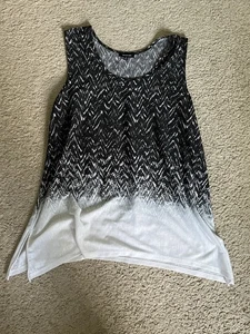 Canotta donna Verve Ami senza maniche Ombre Chevron nera bianca taglia M - Foto 1 di 3