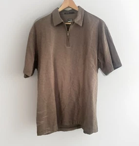 Nike Dri Fit Tiger Woods Collection Men's XL Quarter Zip Golf Shirt Brown - Picture 1 of 7