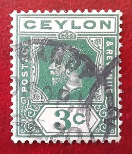 CEYLON Sri Lanka 1917 3c gebraucht George Mi 167a Scott 202a ss 4836-2 - Bild 1 von 2