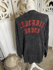 Neu! Gothic Skelanimals Dollskill "Loveable Bones" schwarz distressed Größe M/L - Bild 1 von 7