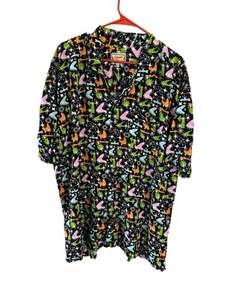 Atomic Tiki Shirt Mens 2XL XXL Hawaiian Nuclear Science Themed Boomerang - Imagen 1 de 3