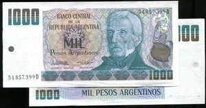 ARGENTINA ，P317b，1000-PESO，1984，UNC - Picture 1 of 1