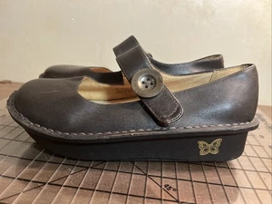 Zapatos cómodos Alegria Paloma Mary Jane zuecos sin cordones cuero marrón para mujer talla 35 - Imagen 1 de 11