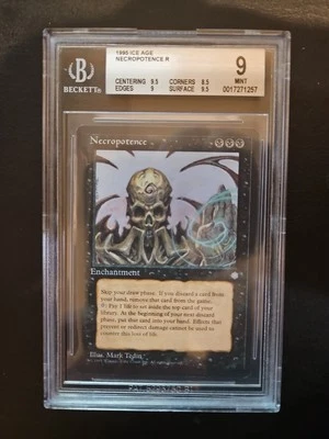 1995 Magic The Gathering MTG Ice Age: Necropotence BGS 9 MINT - Image 1 of 2