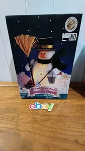 Pupazzo di Neve Vintage Natale Internazionale 12” Fibra Ottica Natale Nuovo!  - Foto 1 di 4