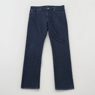 Pantalones de mezclilla Polo Ralph Lauren etiqueta negra ajustados rectos para hombre 36x32 lavado oscuro Y2K Foto 1 de 4