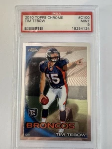 2010 Topps Chrome Tim Tebow Pointing Variant PSA 9 - Picture 1 of 3
