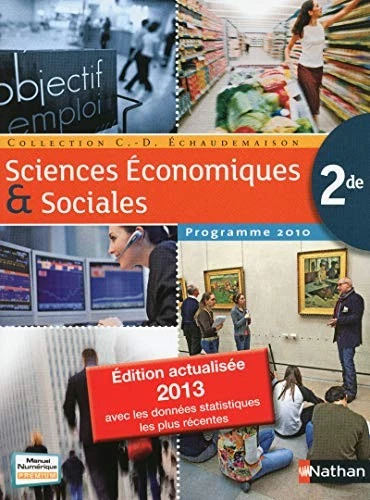 SCIENCES ECONOMIQUES & SOCIALES 2DE 2013 GRAND FORMAT By Collectif NEW - Image 1 of 1
