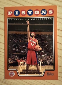 2008-09 Topps Richard Hamilton #132 Orange Border /1199 Detroit Pistons - Picture 1 of 3