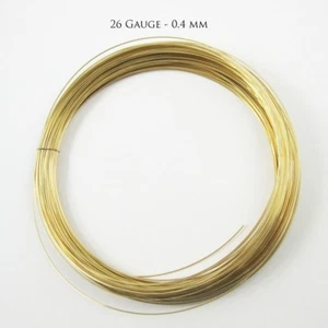 14K Gold Filled Wire - Jewlery Craft Wire - 26 Ga half hard- 6 feet - Picture 1 of 2