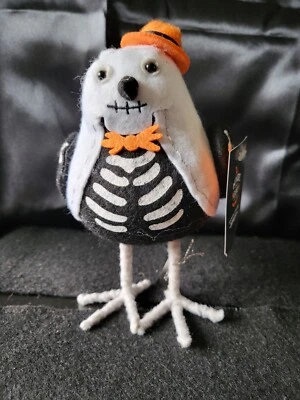 Target Halloween Bird "BONESY" 2020 Hyde & EEK! Featherly Friends Skeleton Bird - Image 1 of 4