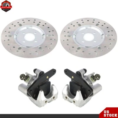 For Yamaha Big Bear 350 400 YFM350/400 4x4 Front Brake Calipers & Disc Rotors - Изображение 1 из 4