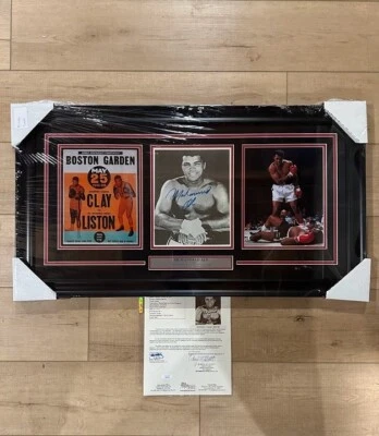 Muhammad Ali signed autographed photo collage framed JSA LOA - Image 1 of 4